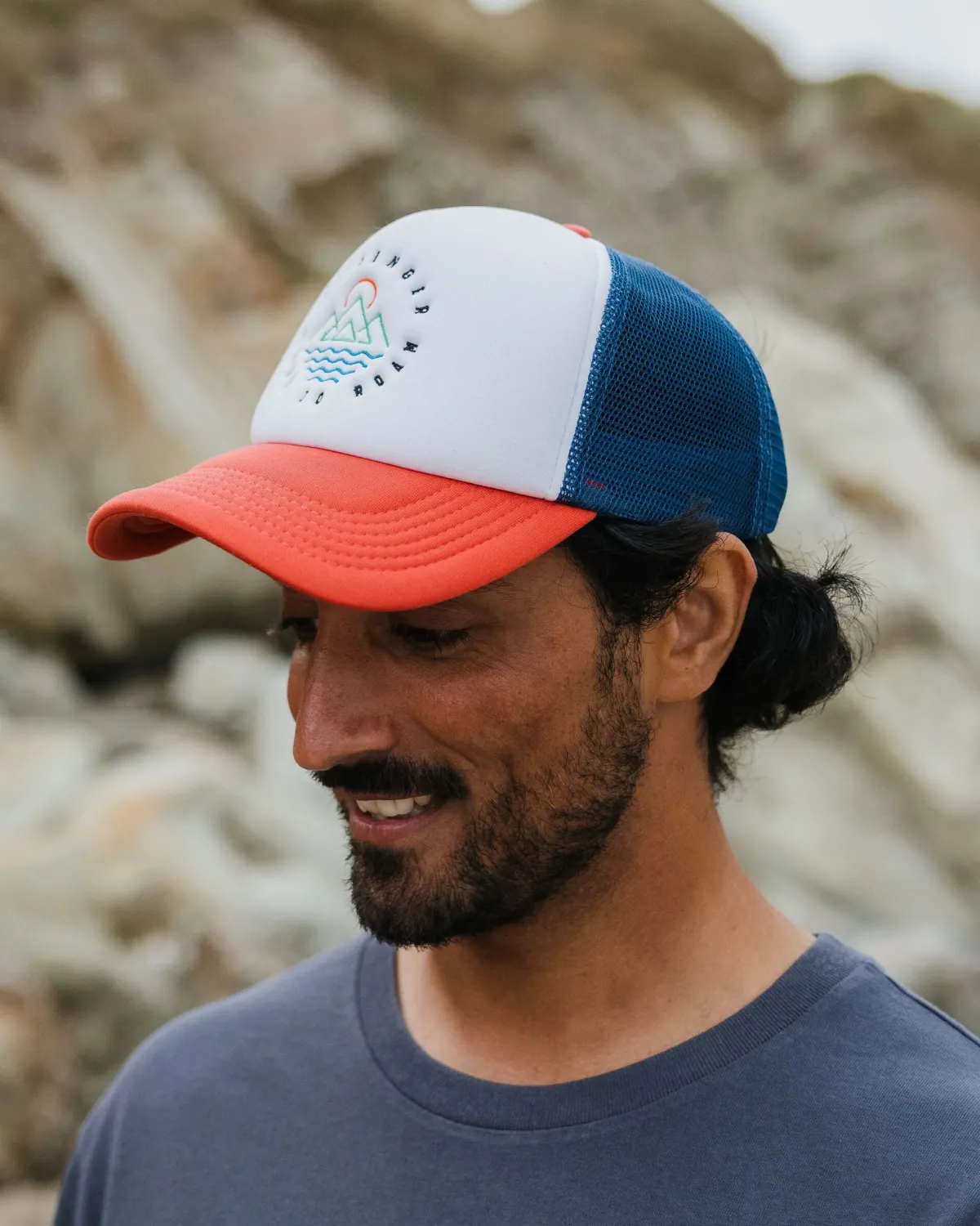 Surf Accessories|Surf Accessories|Passenger Escapism Trucker Hat - Moonlight Blue/Red Spice MoonlightBlue/RedSpice