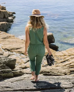 Overalls & Pants|Pants|Passenger Eva Recycled Cotton Jumpsuit - Dark Ivy DarkIvy