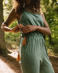 Overalls & Pants|Pants|Passenger Eva Recycled Cotton Jumpsuit - Dark Ivy DarkIvy