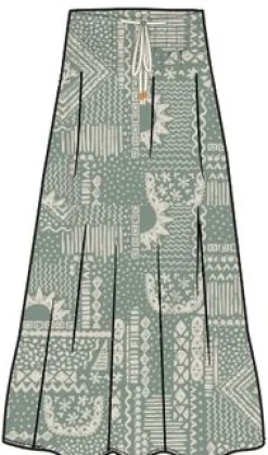 Dresses|Dresses & Skirts|Passenger Fareway Recycled Cotton Maxi Skirt - Sunburst Green Spruce SunburstGreenSpruce