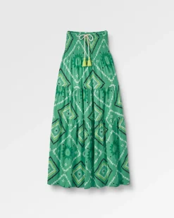 Dresses|Dresses & Skirts|Passenger Fareway Recycled Cotton Maxi Skirt - Sunburst Green Spruce SunburstGreenSpruce