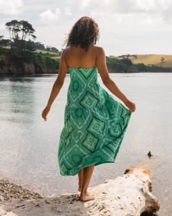 Dresses|Dresses & Skirts|Passenger Fareway Recycled Cotton Maxi Skirt - Sunburst Green Spruce SunburstGreenSpruce