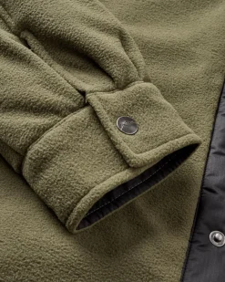 Fleece|Shirts|Passenger Firelight Sherpa Lined Shirt Jacket - Khaki Green KhakiGreen