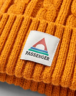 Beanies|Passenger Fireside Recycled Cable Knit Beanie - Sunrise Orange SunriseOrange