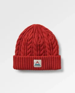 Beanies|Passenger Fireside Recycled Cable Knit Hat - Red Ochre RedOchre