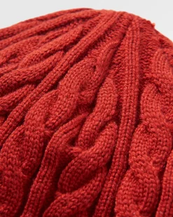 Beanies|Passenger Fireside Recycled Cable Knit Hat - Red Ochre RedOchre