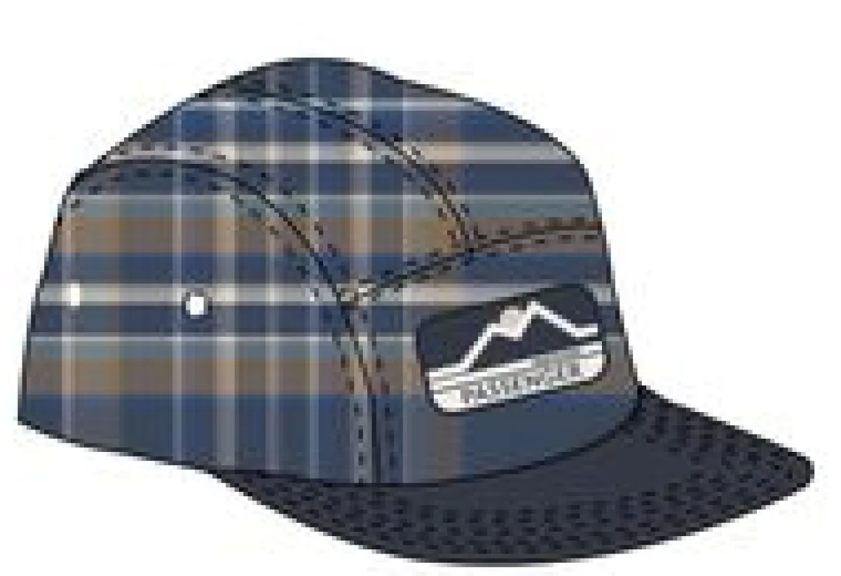 Hats & Caps|Passenger Fixie Recycled Flannel 5 Panel Hat - Khaki Green Check KhakiGreenCheck