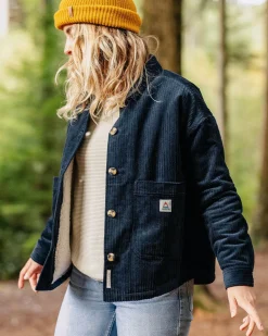 Shirts|Shirts|Passenger Flint Corduroy Shirt Jacket - Deep Navy DeepNavy