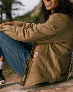 Shirts|Shirts|Passenger Flint Corduroy Shirt Jacket - Biscuit