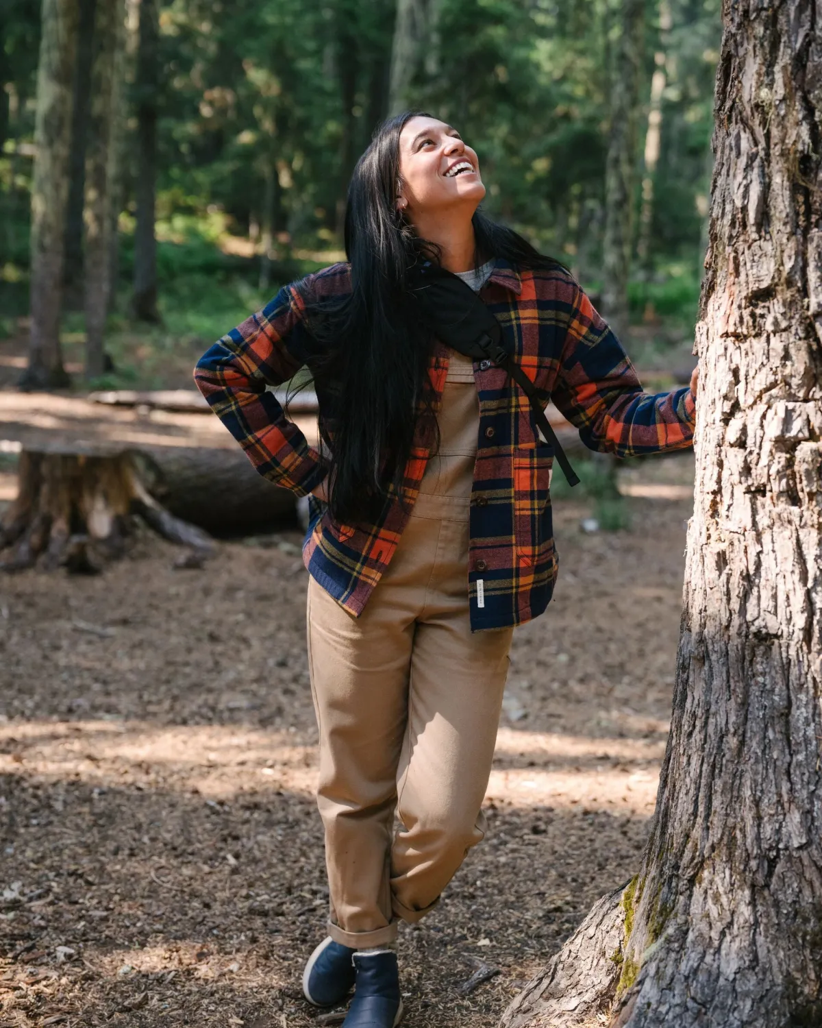Shirts|Shirts|Passenger Flint Organic Cotton Shirt Jacket - Rich Navy/Burnt Orange RichNavy/BurntOrange