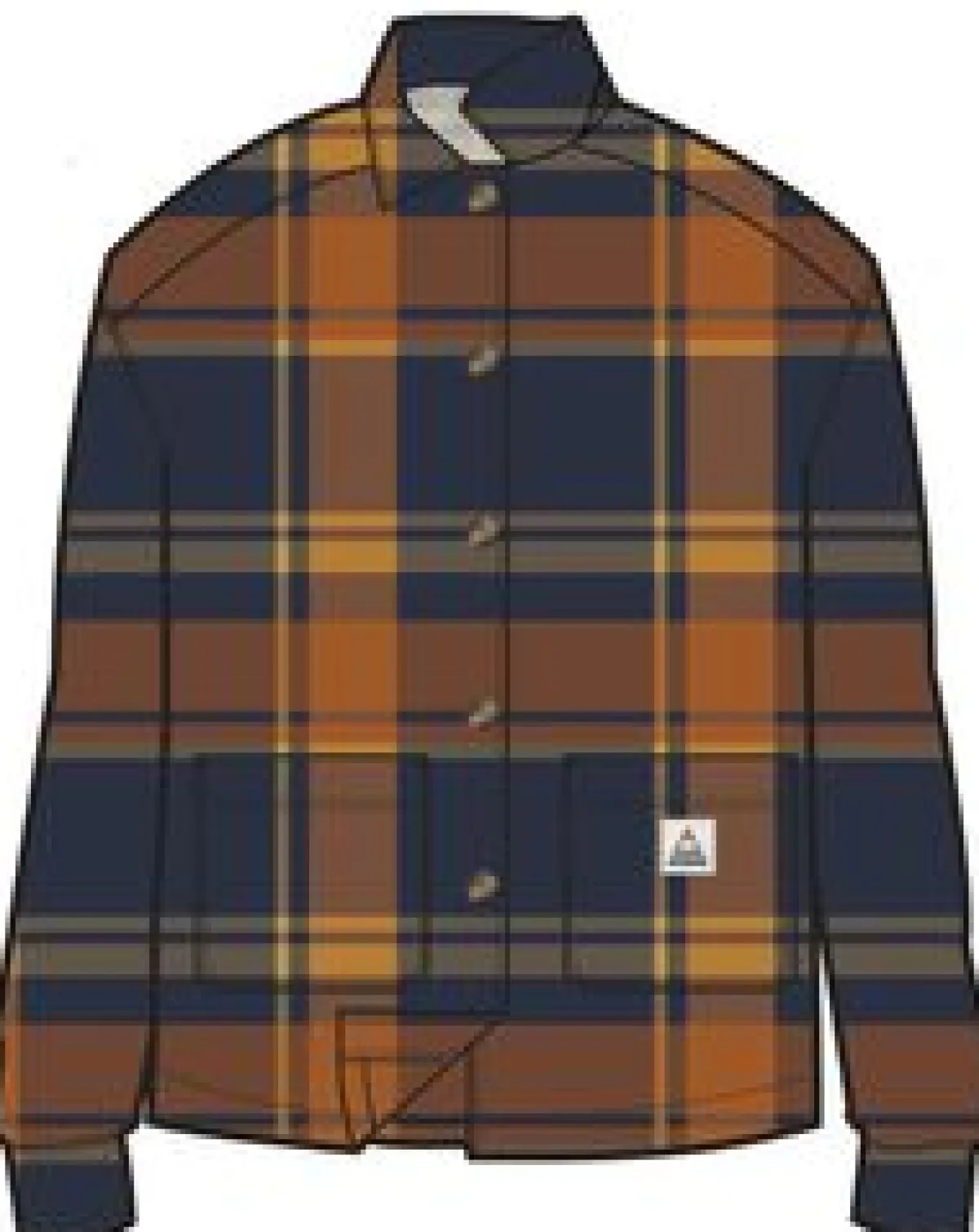 Shirts|Shirts|Passenger Flint Organic Cotton Shirt Jacket - Rich Navy/Burnt Orange RichNavy/BurntOrange