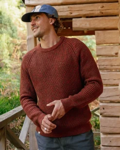 Sweaters|Passenger Fog Recycled Knitted Sweater - Red Ochre RedOchre