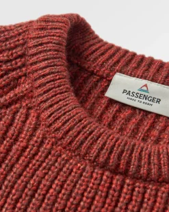 Sweaters|Passenger Fog Recycled Knitted Sweater - Red Ochre RedOchre