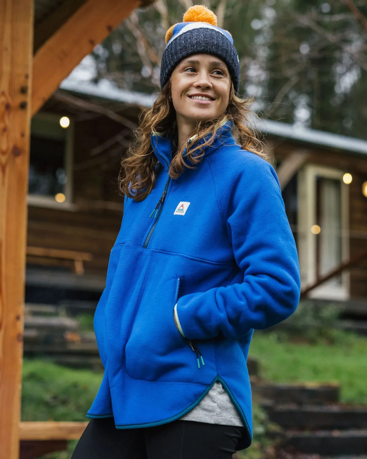 Fleece|Passenger Folksy Recycled Sherpa Fleece - Azure Blue AzureBlue