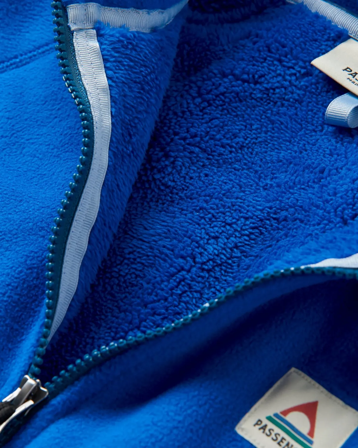 Fleece|Passenger Folksy Recycled Sherpa Fleece - Azure Blue AzureBlue