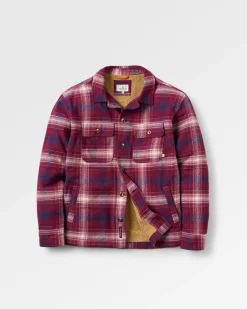 Shirts|Shirts|Passenger Freestyle Sherpa-Lined Shirt Jacket - Wine/Rich Navy Check Wine/RichNavyCheck