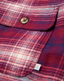 Shirts|Shirts|Passenger Freestyle Sherpa-Lined Shirt Jacket - Wine/Rich Navy Check Wine/RichNavyCheck