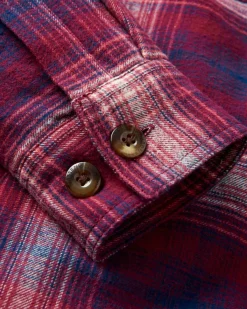 Shirts|Shirts|Passenger Freestyle Sherpa-Lined Shirt Jacket - Wine/Rich Navy Check Wine/RichNavyCheck