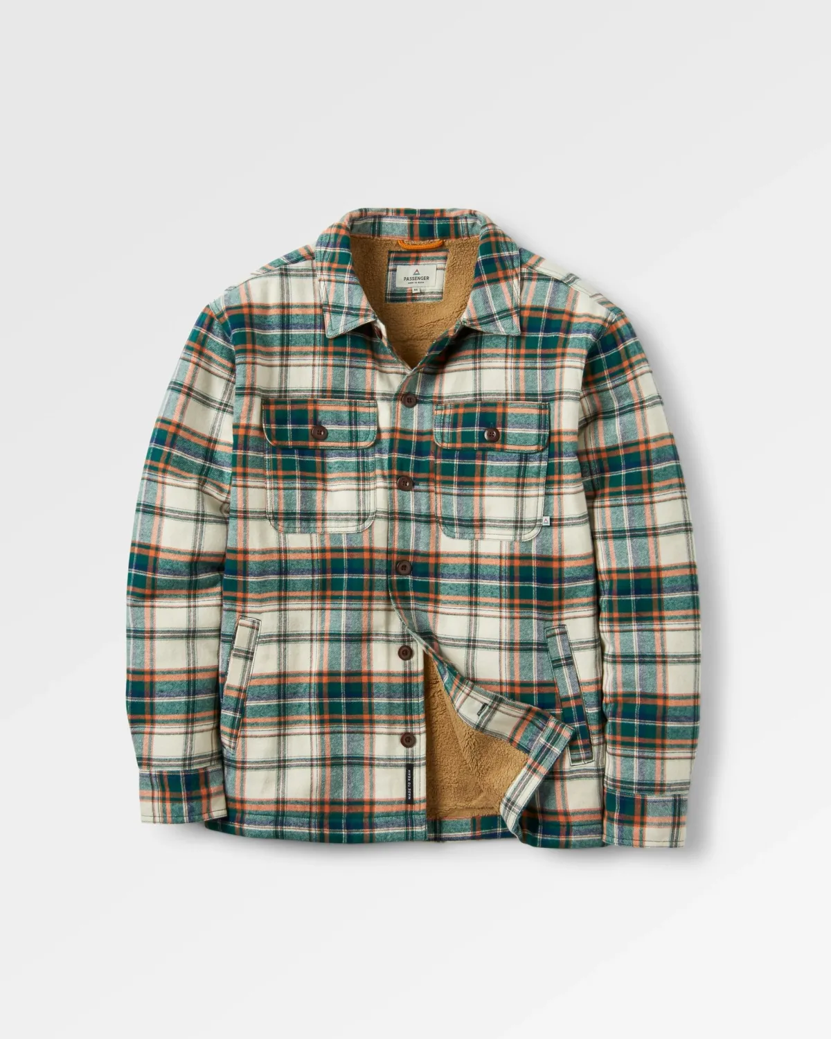 Shirts|Shirts|Passenger Freestyle Sherpa-Lined Shirt Jacket - Birch/Rain Forest Check Birch/RainForestCheck
