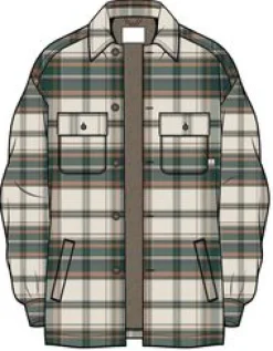 Shirts|Shirts|Passenger Freestyle Sherpa-Lined Shirt Jacket - Birch/Rain Forest Check Birch/RainForestCheck