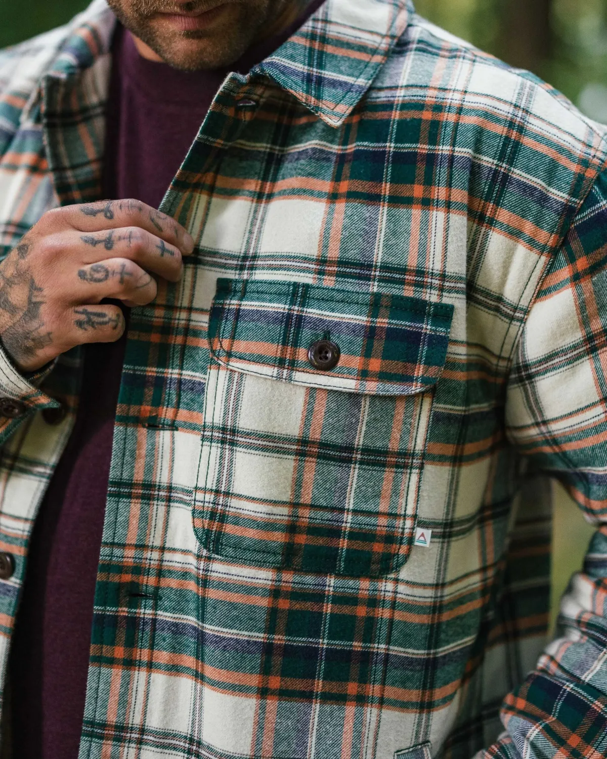 Shirts|Shirts|Passenger Freestyle Sherpa-Lined Shirt Jacket - Birch/Rain Forest Check Birch/RainForestCheck