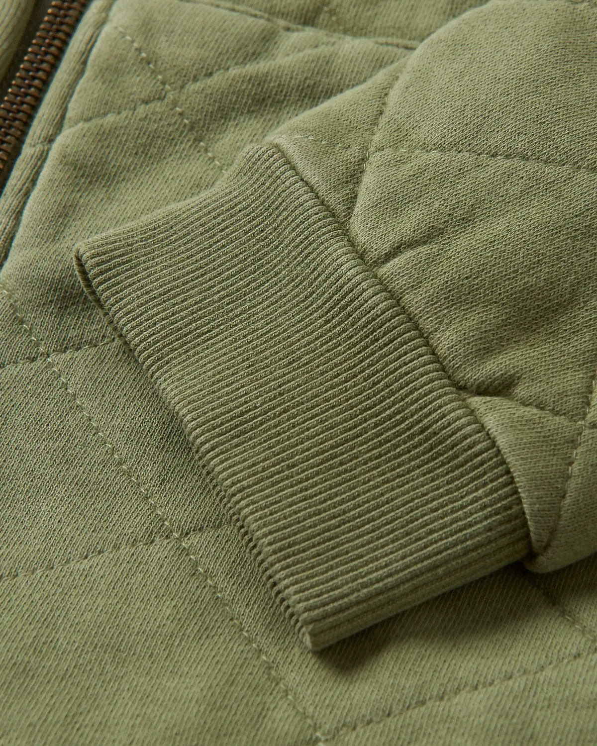 Hoodies|Hoodies & Sweatshirts|Passenger Getaway Recycled Quilted Full Zip Hoodie - Khaki Green KhakiGreen