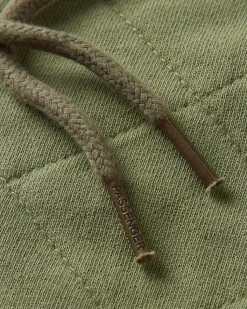 Hoodies|Hoodies & Sweatshirts|Passenger Getaway Recycled Quilted Full Zip Hoodie - Khaki Green KhakiGreen