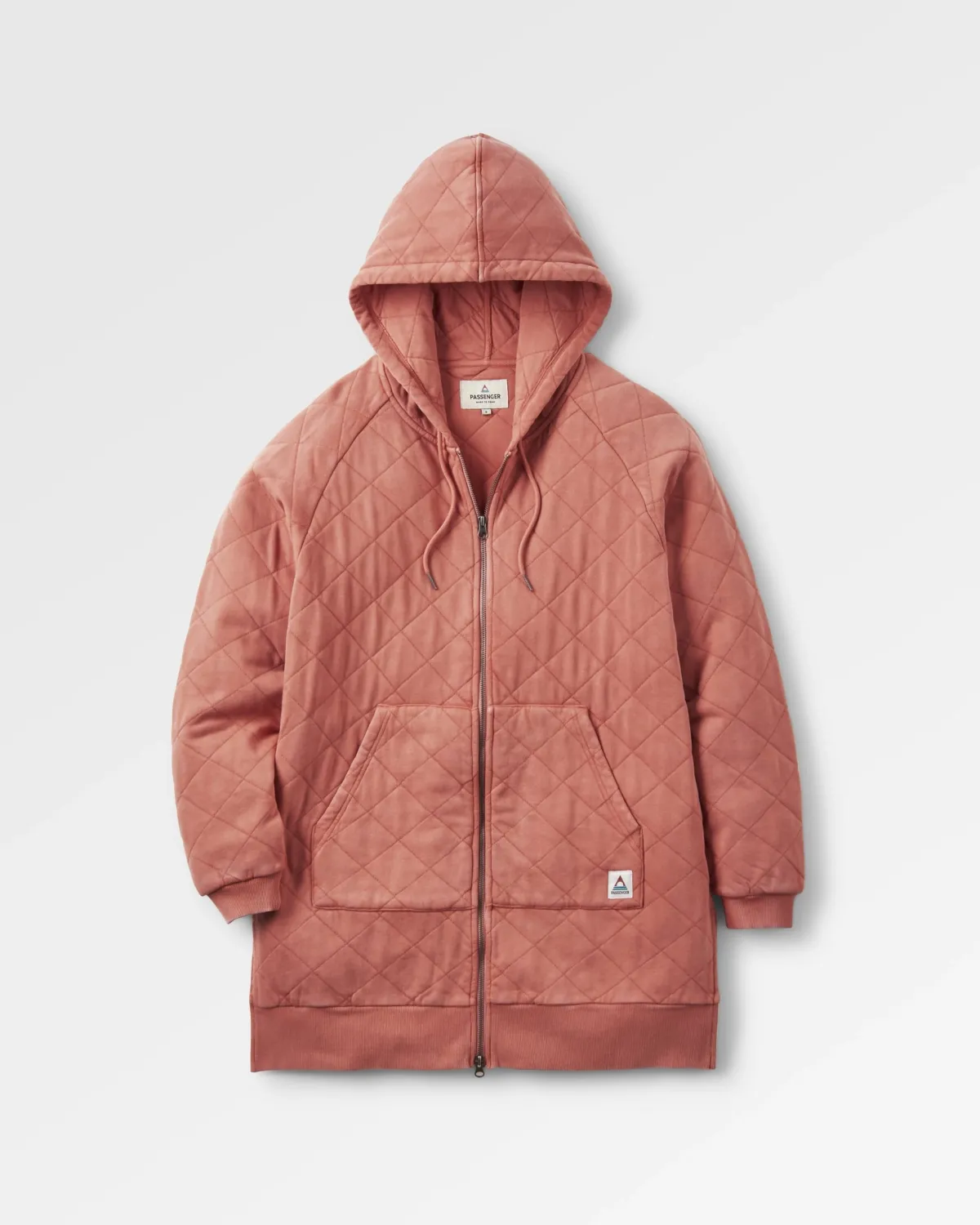 Hoodies|Hoodies & Sweatshirts|Passenger Getaway Recycled Quilted Full Zip Hoodie - Burnt Orange BurntOrange