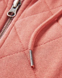 Hoodies|Hoodies & Sweatshirts|Passenger Getaway Recycled Quilted Full Zip Hoodie - Burnt Orange BurntOrange