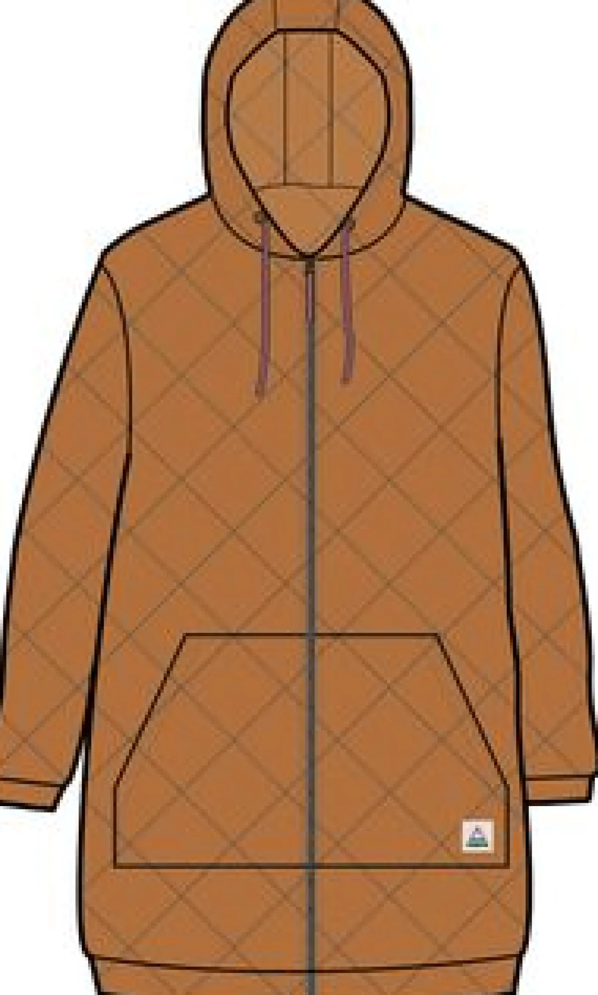 Hoodies|Hoodies & Sweatshirts|Passenger Getaway Recycled Quilted Full Zip Hoodie - Burnt Orange BurntOrange