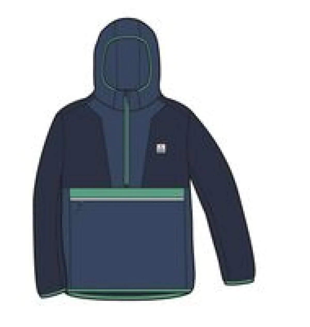 Jackets|Outdoor Active|Passenger Gusto Recycled Windshell Pullover - Rich Navy/Dark Denim RichNavy/DarkDenim