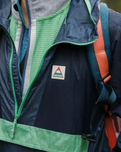Jackets|Outdoor Active|Passenger Gusto Recycled Windshell Pullover - Rich Navy/Dark Denim RichNavy/DarkDenim