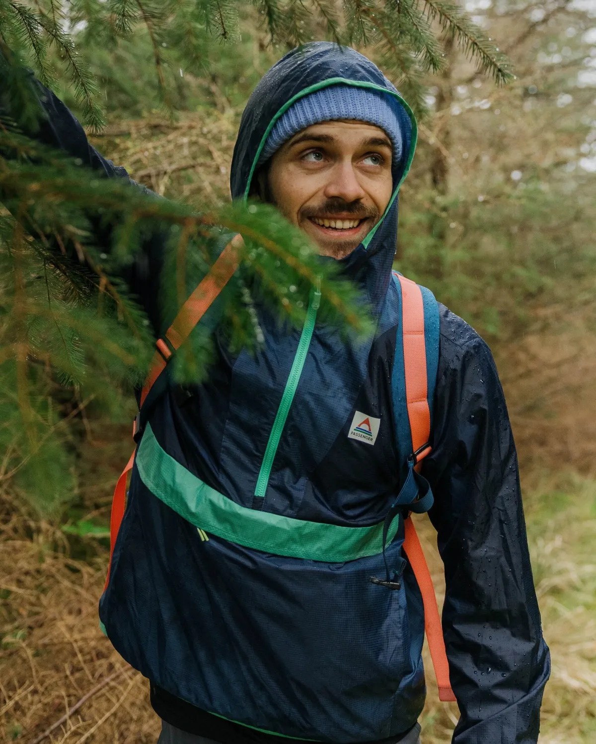 Jackets|Outdoor Active|Passenger Gusto Recycled Windshell Pullover - Rich Navy/Dark Denim RichNavy/DarkDenim