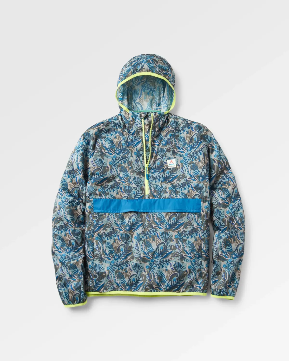 Outdoor Active|Jackets|Passenger Gusto Recycled Windshell Pullover - Abstract Seaweed Pistachio AbstractSeaweedPistachio