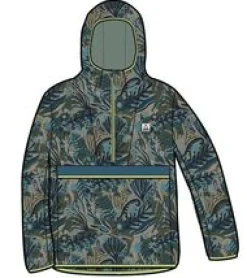 Outdoor Active|Jackets|Passenger Gusto Recycled Windshell Pullover - Abstract Seaweed Pistachio AbstractSeaweedPistachio