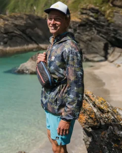 Tops|Outdoor Active|Passenger Gusto Recycled Windshell Pullover - Palm Camo Apricot PalmCamoApricot