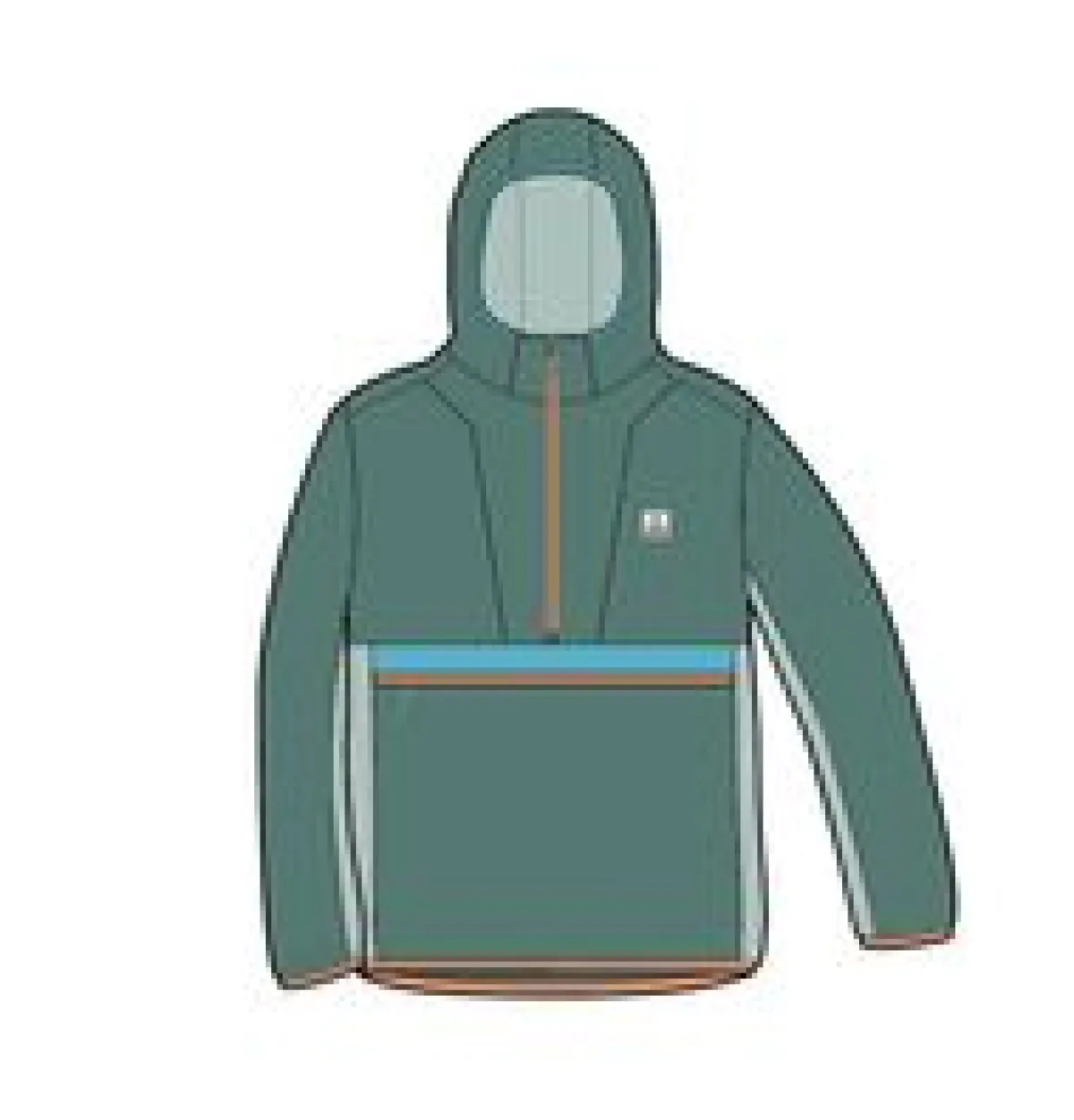 Tops|Outdoor Active|Passenger Gusto Recycled Windshell Pullover - Deep Sea DeepSea