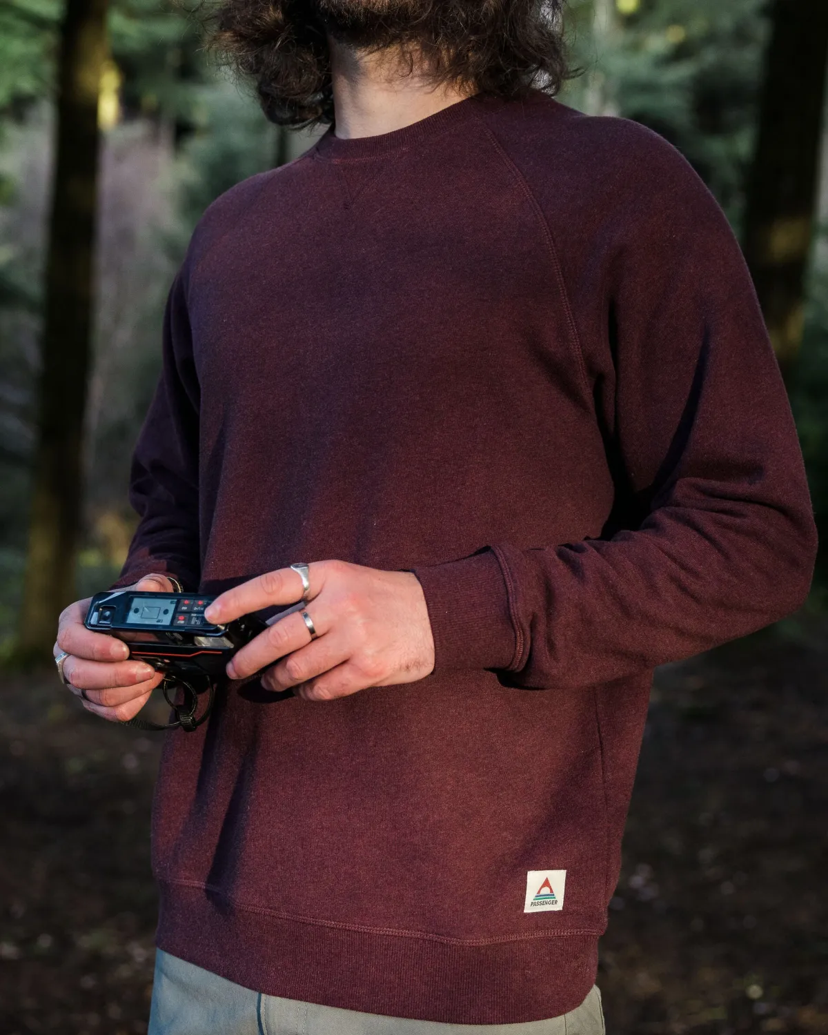 Sweatshirts|Hoodies & Sweatshirts|Passenger Heritage Recycled Cotton Sweatshirt - Wine Marl WineMarl