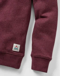 Sweatshirts|Hoodies & Sweatshirts|Passenger Heritage Recycled Cotton Sweatshirt - Wine Marl WineMarl