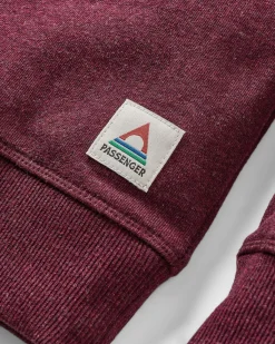 Sweatshirts|Hoodies & Sweatshirts|Passenger Heritage Recycled Cotton Sweatshirt - Wine Marl WineMarl