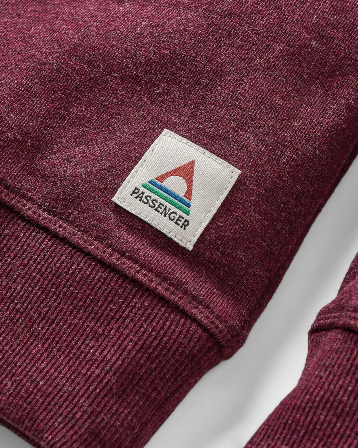 Sweatshirts|Hoodies & Sweatshirts|Passenger Heritage Recycled Cotton Sweatshirt - Wine Marl WineMarl