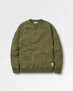 Hoodies & Sweatshirts|Sweatshirts|Passenger Heritage Recycled Cotton Sweatshirt - Khaki Green KhakiGreen
