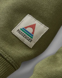 Hoodies & Sweatshirts|Sweatshirts|Passenger Heritage Recycled Cotton Sweatshirt - Khaki Green KhakiGreen
