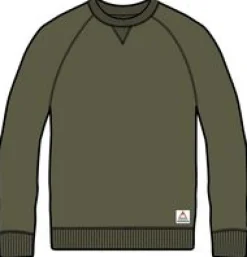 Hoodies & Sweatshirts|Sweatshirts|Passenger Heritage Recycled Cotton Sweatshirt - Khaki Green KhakiGreen