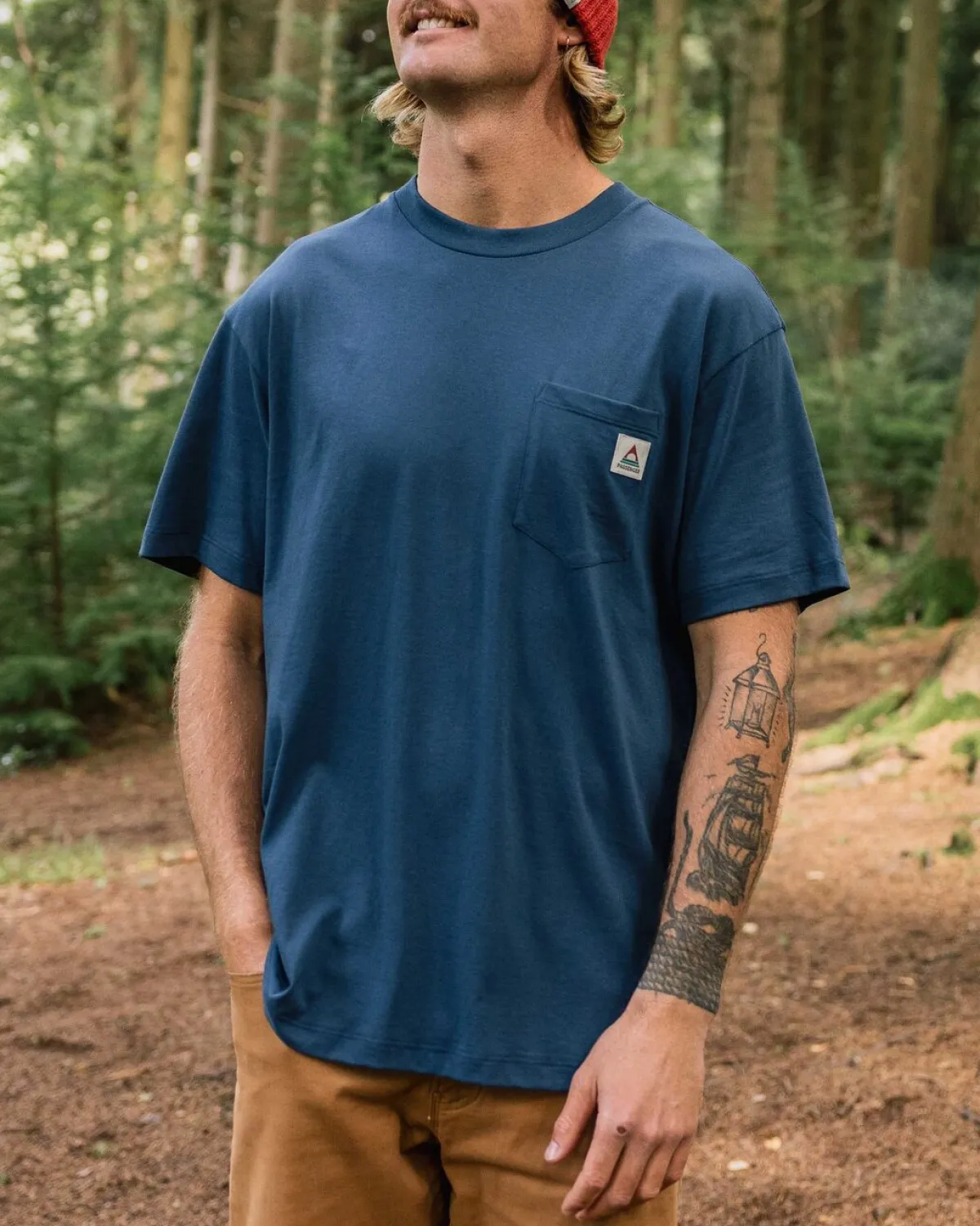 T-Shirts & Tank Tops|T-Shirts & Tank Tops|Passenger Heritage Recycled Relaxed Fit T-Shirt - Dark Denim DarkDenim