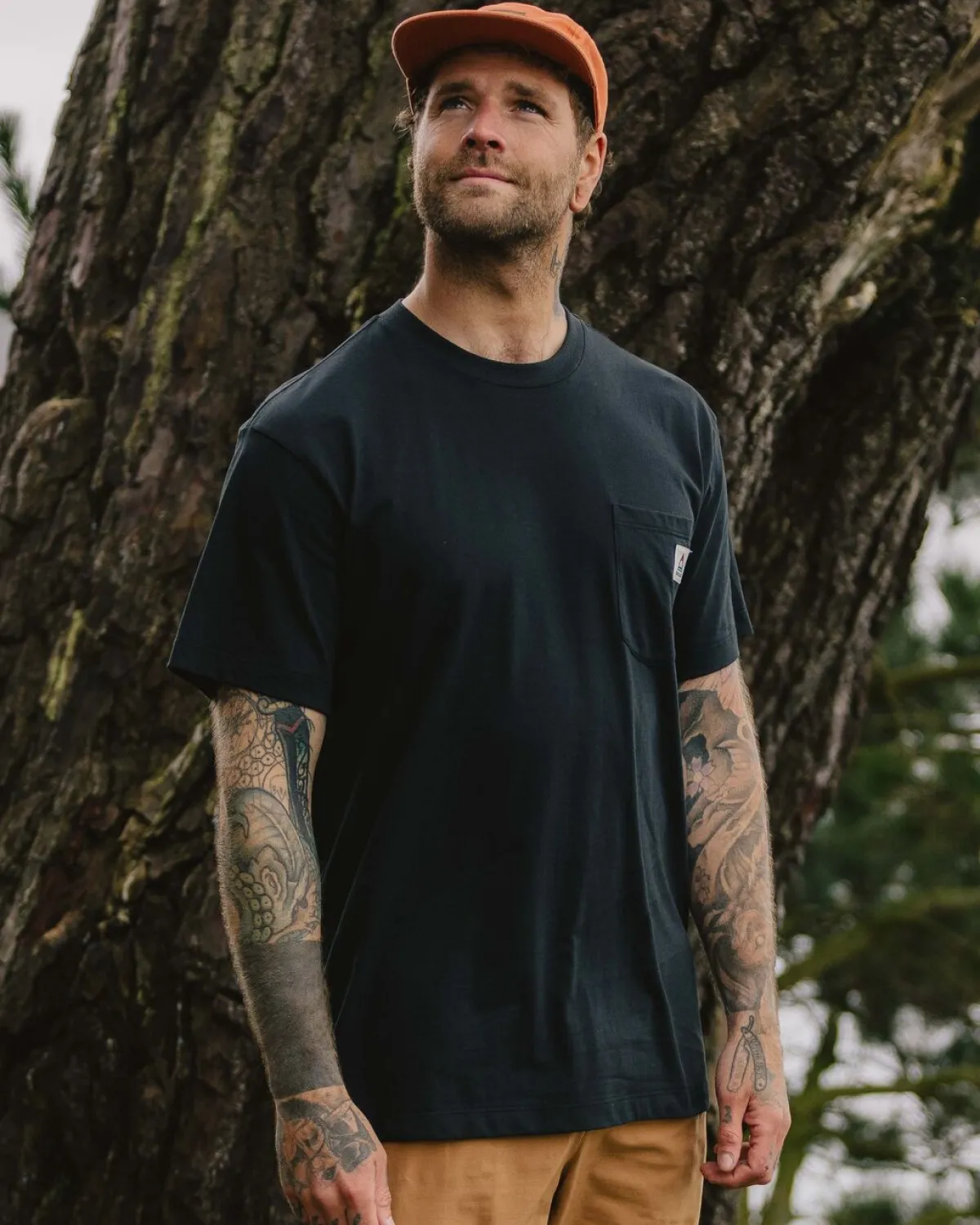 T-Shirts & Tank Tops|T-Shirts & Tank Tops|Passenger Heritage Recycled Relaxed Fit T-Shirt - Black