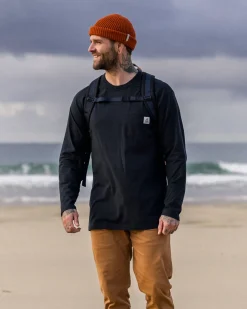 T-Shirts & Tank Tops|T-Shirts & Tank Tops|Passenger Heritage Recycled Relaxed Fit Long Sleeve T-Shirt - Black
