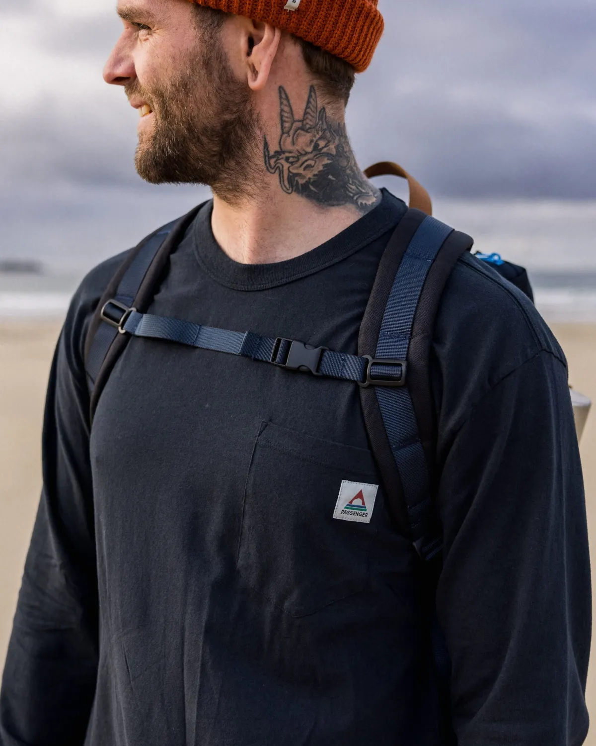 T-Shirts & Tank Tops|T-Shirts & Tank Tops|Passenger Heritage Recycled Relaxed Fit Long Sleeve T-Shirt - Black