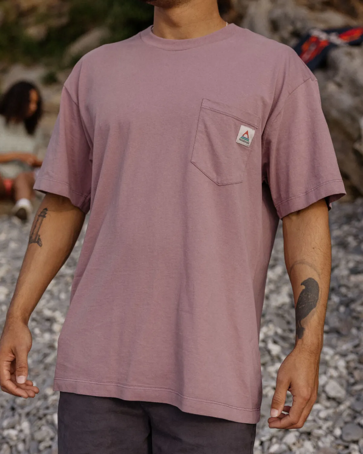 T-Shirts & Tank Tops|T-Shirts & Tank Tops|Passenger Heritage Recycled Relaxed Fit T-Shirt - Grape
