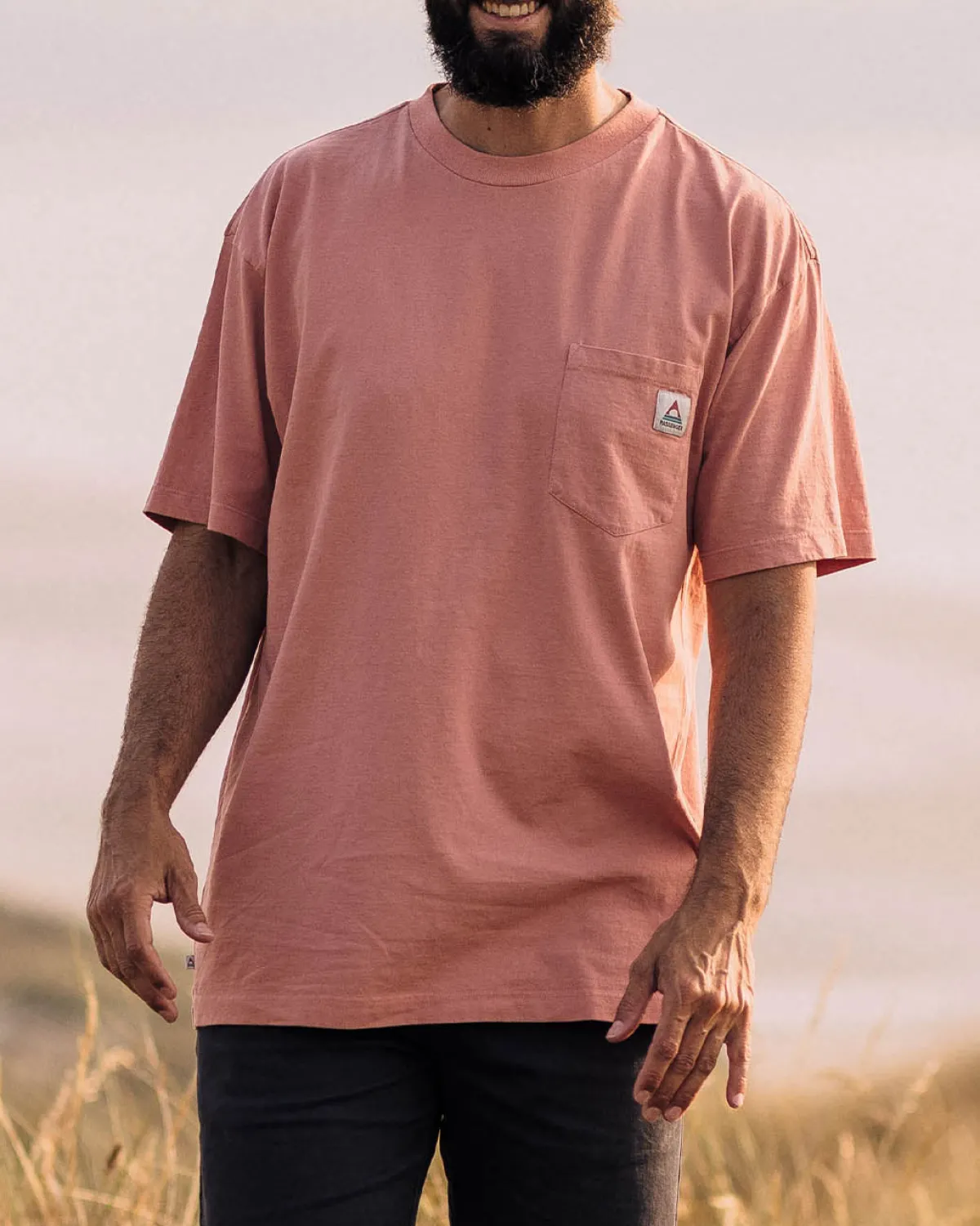 T-Shirts & Tank Tops|T-Shirts & Tank Tops|Passenger Heritage Recycled Relaxed Fit T-Shirt - Peach